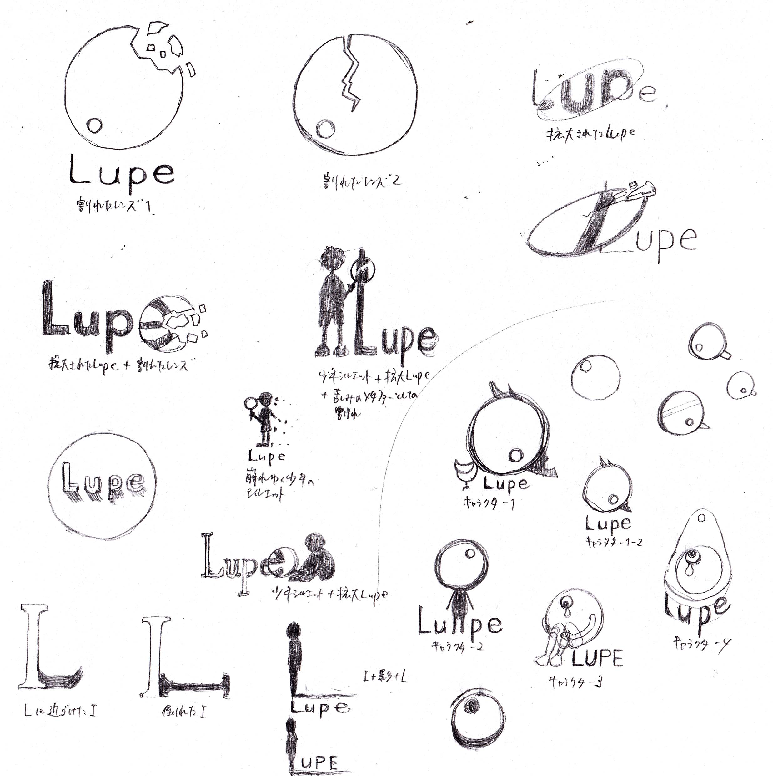 音楽バンド「Lupe」のロゴ、グッズデザイン②の作品画像
